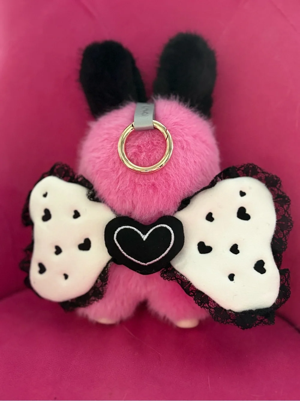 Kimmon Mimon Pink Bunny Plush Keychain